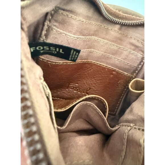 Fossil Genuine Leather Multicolor Patchwork Wristlet Purse Wallet w/ Zip Closure - Picture 8 of 11